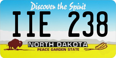 ND license plate IIE238