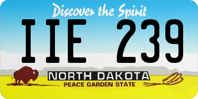ND license plate IIE239