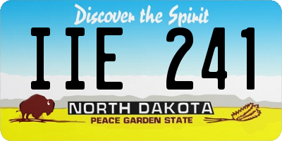 ND license plate IIE241