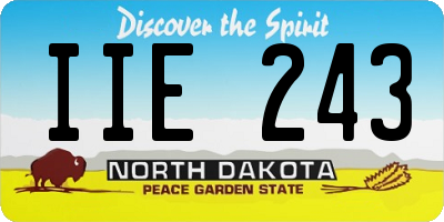 ND license plate IIE243