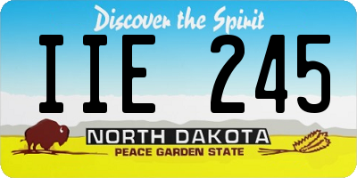 ND license plate IIE245