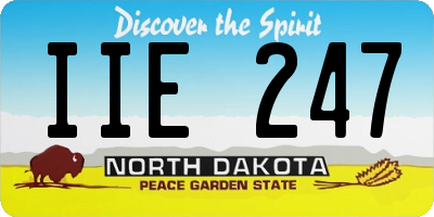 ND license plate IIE247