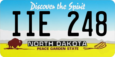 ND license plate IIE248