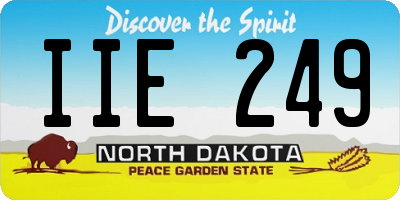 ND license plate IIE249