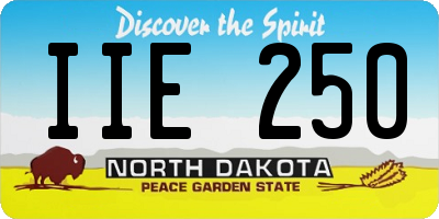 ND license plate IIE250