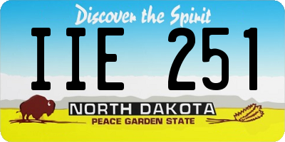 ND license plate IIE251