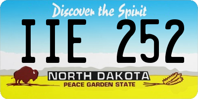 ND license plate IIE252