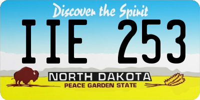 ND license plate IIE253