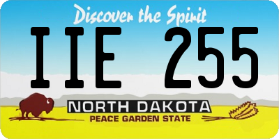 ND license plate IIE255