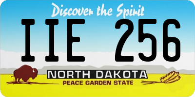 ND license plate IIE256