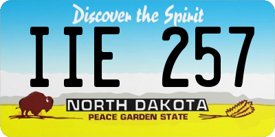ND license plate IIE257