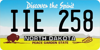ND license plate IIE258