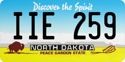 ND license plate IIE259