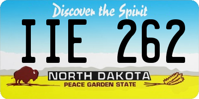 ND license plate IIE262