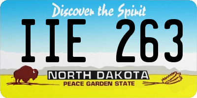 ND license plate IIE263