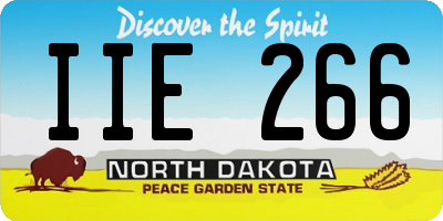 ND license plate IIE266