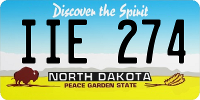 ND license plate IIE274