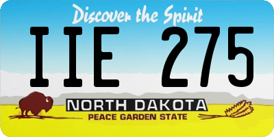 ND license plate IIE275