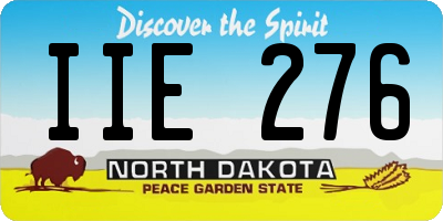 ND license plate IIE276