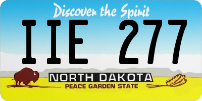 ND license plate IIE277