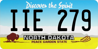ND license plate IIE279