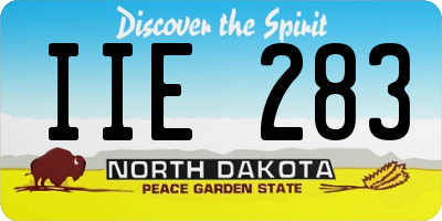 ND license plate IIE283