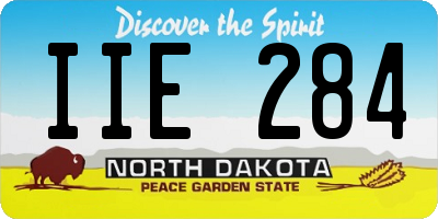 ND license plate IIE284