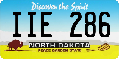 ND license plate IIE286