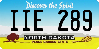 ND license plate IIE289