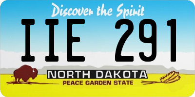 ND license plate IIE291