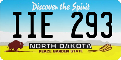 ND license plate IIE293
