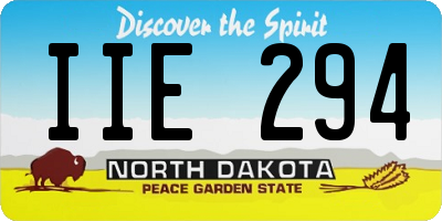 ND license plate IIE294