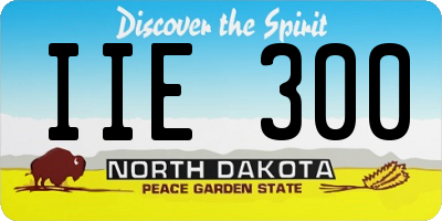 ND license plate IIE300