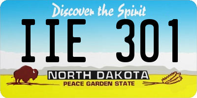 ND license plate IIE301