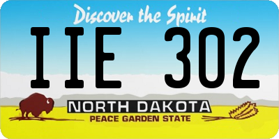ND license plate IIE302