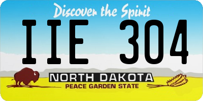 ND license plate IIE304