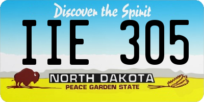 ND license plate IIE305