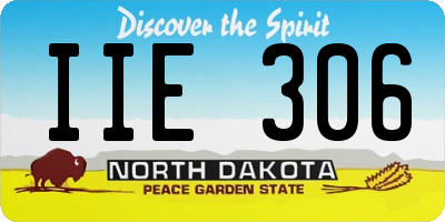 ND license plate IIE306