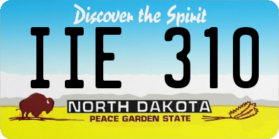 ND license plate IIE310
