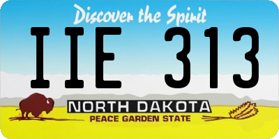 ND license plate IIE313