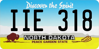 ND license plate IIE318