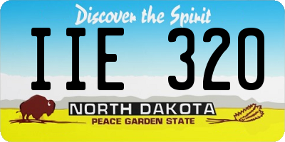 ND license plate IIE320