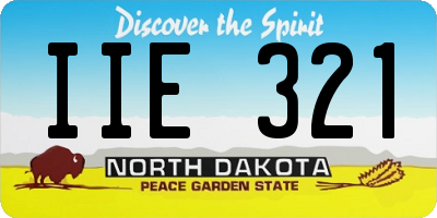 ND license plate IIE321