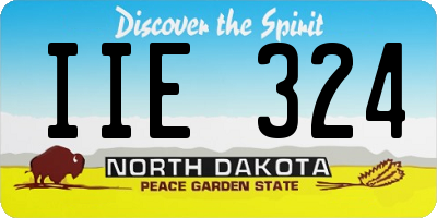 ND license plate IIE324