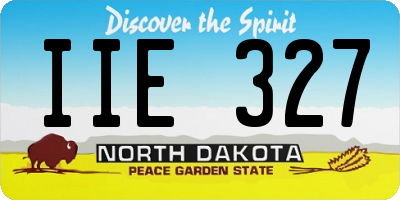 ND license plate IIE327