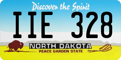 ND license plate IIE328