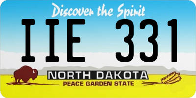ND license plate IIE331