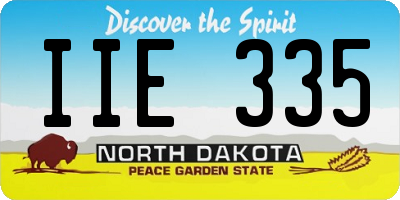 ND license plate IIE335