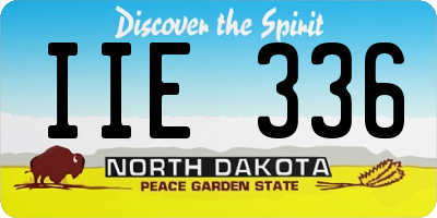 ND license plate IIE336