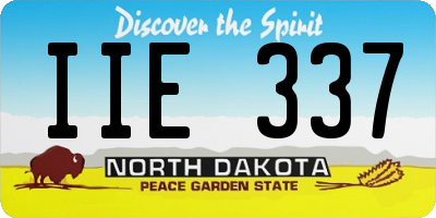 ND license plate IIE337